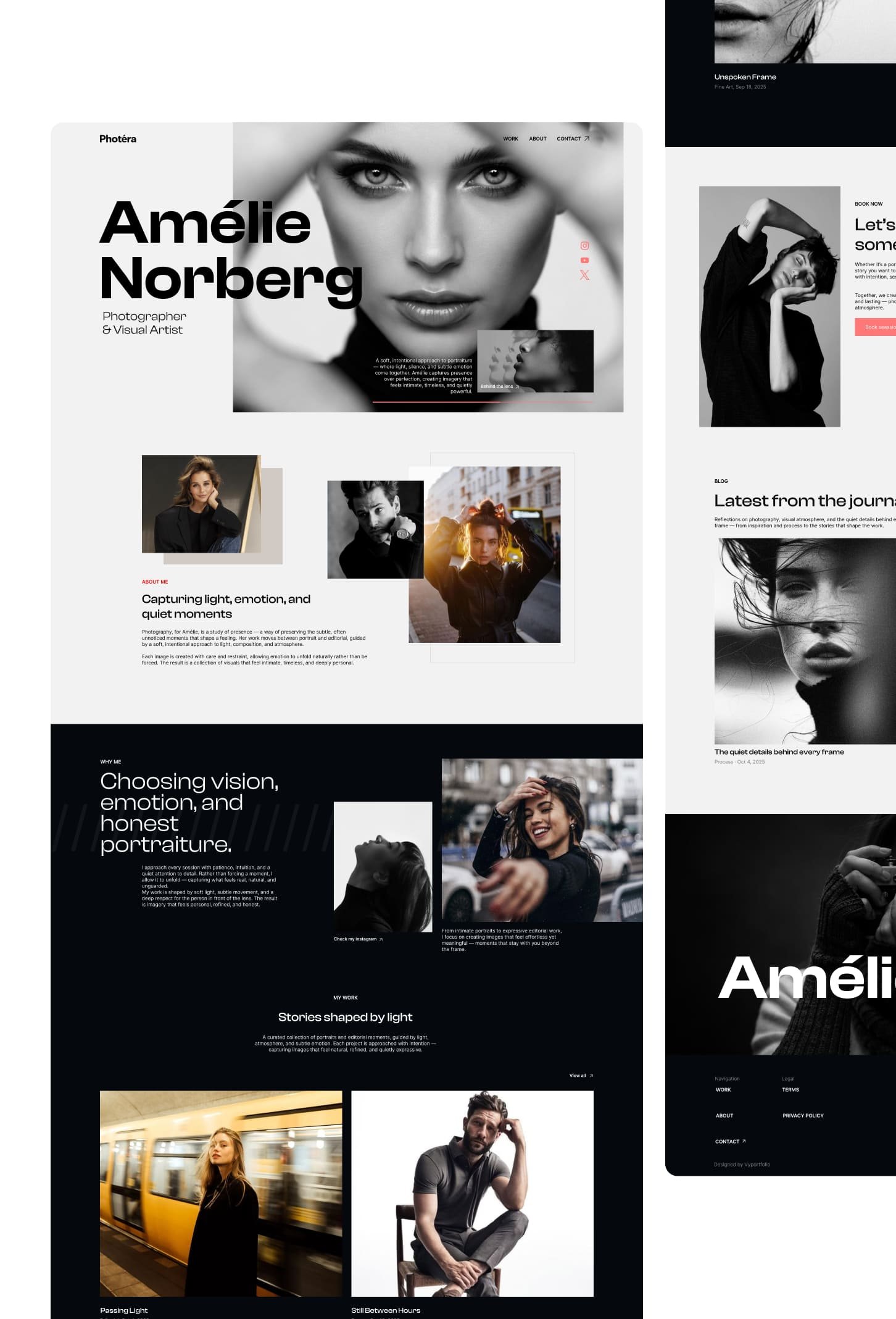 Photéra expanded personal portfolio presentation